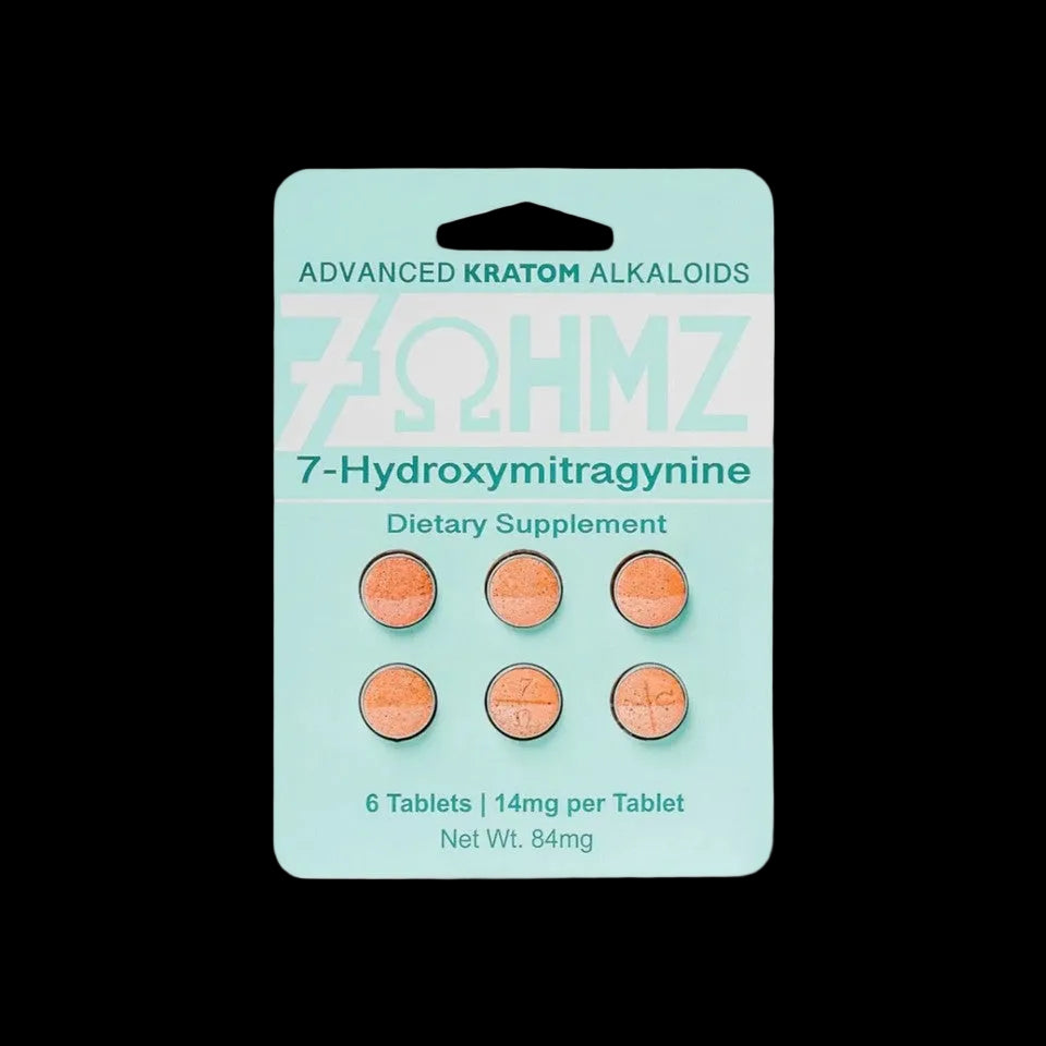 7OHMZ Kratom 7-Hydroxymitragynine Extract Tablets for enhanced focus and pain relief
