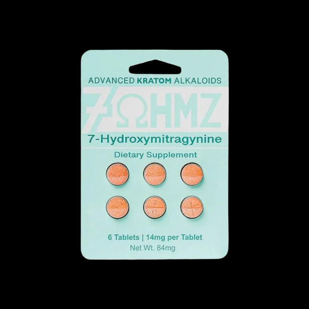 7OHMZ Kratom 7-Hydroxymitragynine Extract Tablets for enhanced focus and pain relief