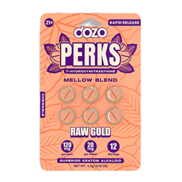 Dozo Perks 6 pack - Mellow Blend - Raw Gold
