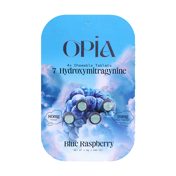 OPiA 7Ohm Chewable Tablets Blue Raspberry flavor 4ct