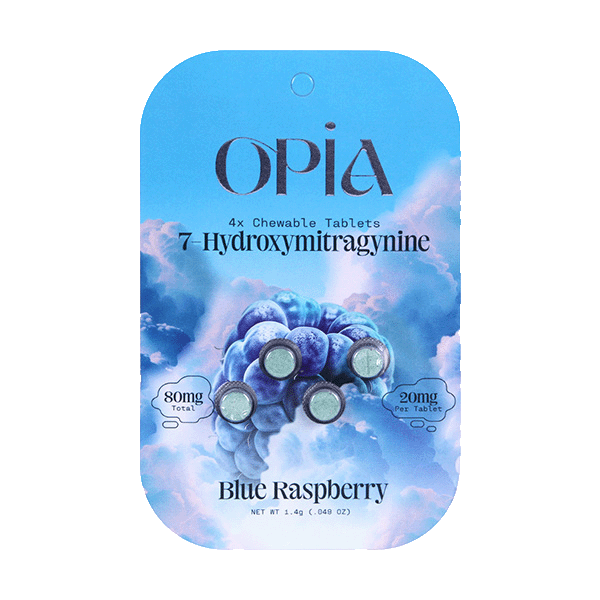 Opia 4 chewable tablets - blue raspberry