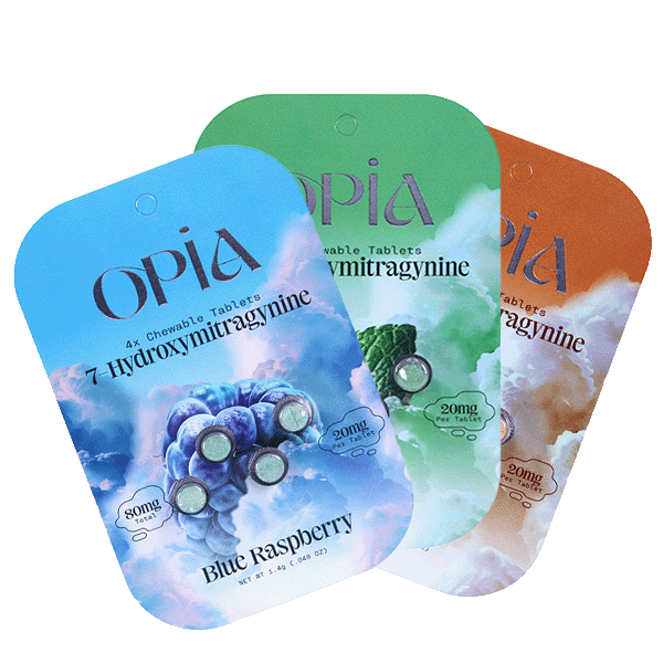 OPiA 7Ohm Chewable Tablets 4ct pack with multiple flavors