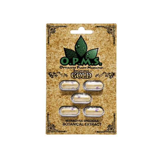 OPMS Gold 5-Pack Kratom Capsules