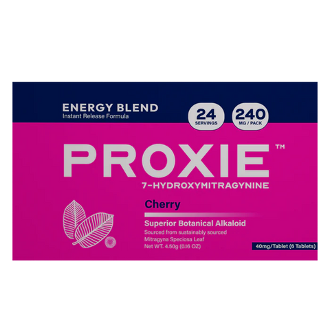 Proxie Energy Blend Cherry 240MG fast-acting 7-hydroxymitragynine tablets with cherry flavor